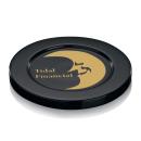 MarbLuxe Black Etched Round Coaster Set