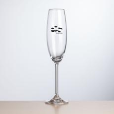 CrystalLuxe Etch Champagne Flute Set - Barware