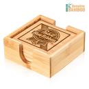 EcoGrain Bamboo Coasters - Set of 4