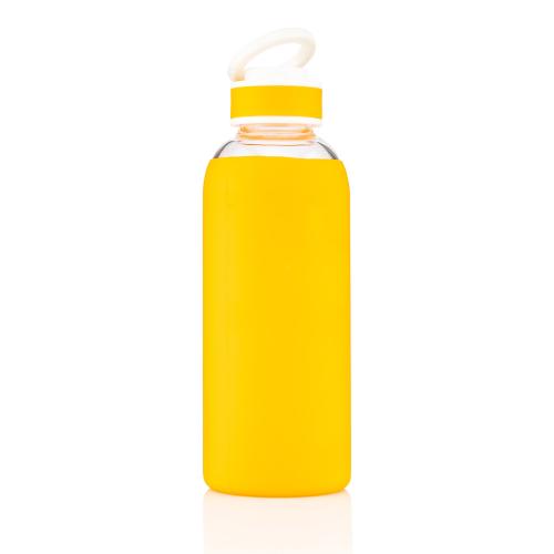 Drinkware - Glass Bottles - VibrantRing 18oz Silicone Glass Bottle