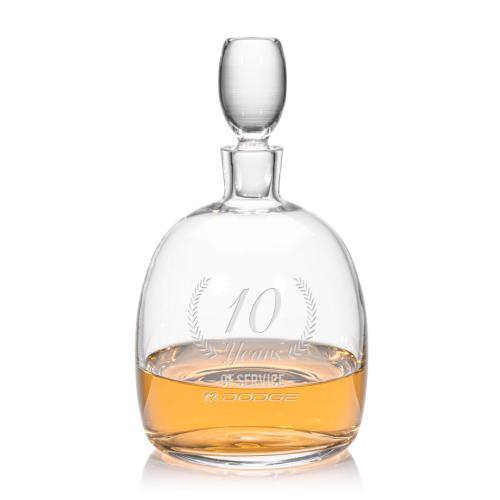 Drinkware - Barware - Decanters - CrystalCrisp 34oz Etched Decanter Set