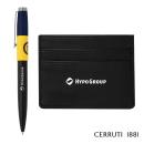 Cerruti 1881&reg; Brick Ballpoint Pen & Card Holder Gift Set