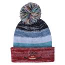 RainbowFlare Pom Cuff Beanie - Embroidered