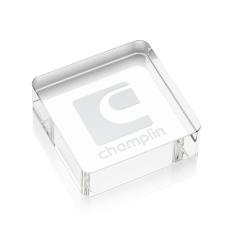 OptiClear Crystal Square Momentous Paperweight - Paperweights