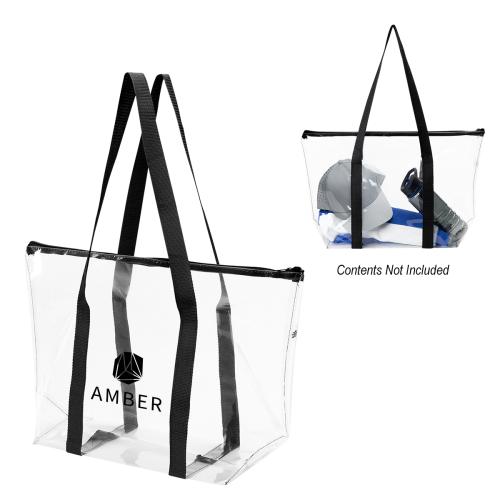 Bags - Tote Bags - Clear & Transparent - CoastalView Clear Tote Bag - Chic PEVA Design