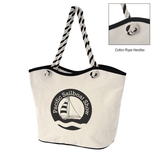 SailCanvas Rope Handle Tote Bag 1395-3214NATBLK