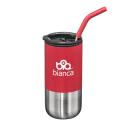 SipSavor 18oz Deluxe Steel Tumbler with Straw