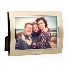 Employee Gifts - MemOra Curved Elegance Frame - Gold/Silver