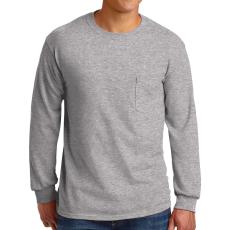 Gildan&reg; Ultra Cotton&reg; 100% Cotton Long Sleeve T-Shirt with Pocket - Apparel