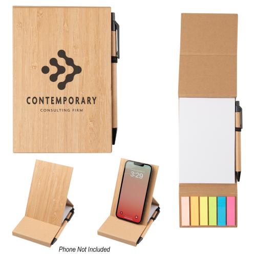 Desk & Office - Sticky Notes - EcoStand Bamboo Jotter & Phone Rest