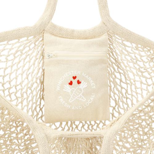Bags - Tote Bags - EcoHarvest Mesh Tote with Secure Pocket