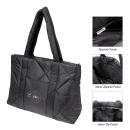 QuiltGuard Luxe Black Puffer Tote Bag