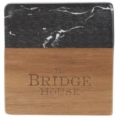 Marbwood Elegance Coaster Set â Black - Drinkware