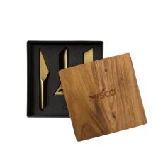 ChicCarve Acacia Cheese Knife Trio - Home & Kitchen