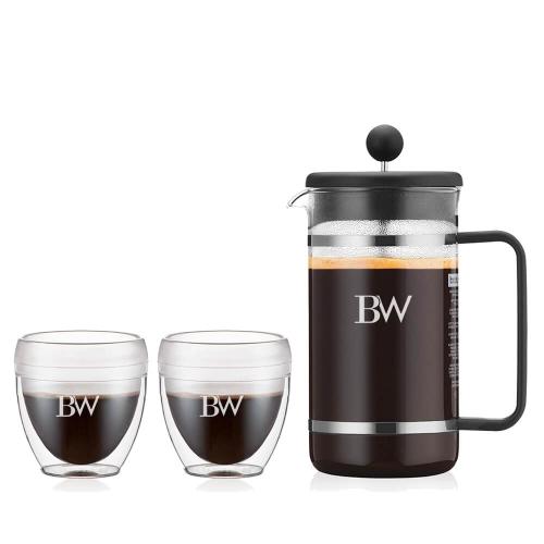 Home & Kitchen - PureBrew Glass Press Set with 2 Cups