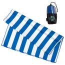 Sandpiper 30" x 60" Striped Microfiber Beach Towel with Net Carrying Pouch