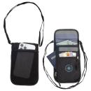 AeroLOFT&reg; Jet Black Safety Organizer Neck Wallet