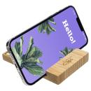 Bamboo Sticky Note Dispenser with Phone Holder