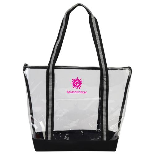 Bags - Tote Bags - Diamond Clear TPU Zippered Tote