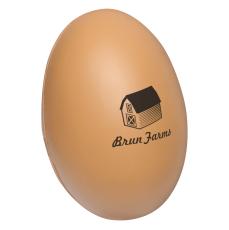 EggSoothe Faux Leather Stress Ball - Brown/White - Toys & Novelties