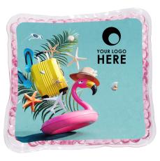 Pink Flamingo Tube Square Aqua Pearls&trade; Hot/Cold Pack - Hot and Cold Packs