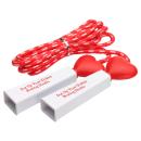 HeartBeat Cable Jump Rope - Red/White Print