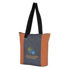ZipEase Heathered Polyester Tote Bag - Bags