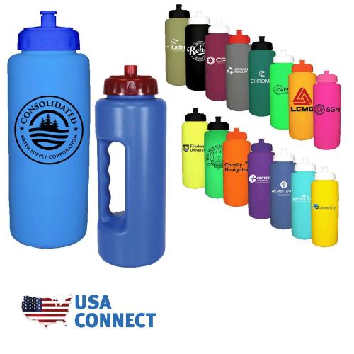 GripFlow 32 oz Push Cap Promo Bottle