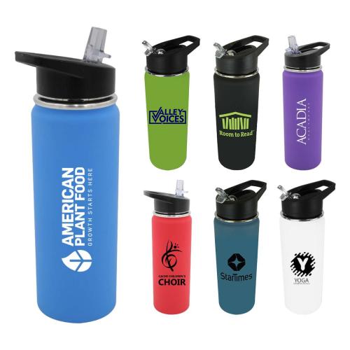 Drinkware - Tumblers - Halcyon® 20 oz. Sports Bottle with Flip Straw Lid