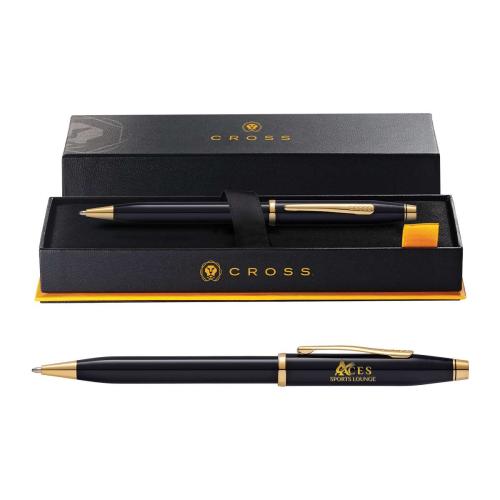Pens & Writing - Ballpoint Pens - Cross® Century II Black Lacquer Pen, Laser Engraved