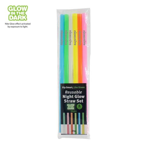 Drinkware - Made in the USA - GlowSip Eco Straws - 6 Pack Deluxe