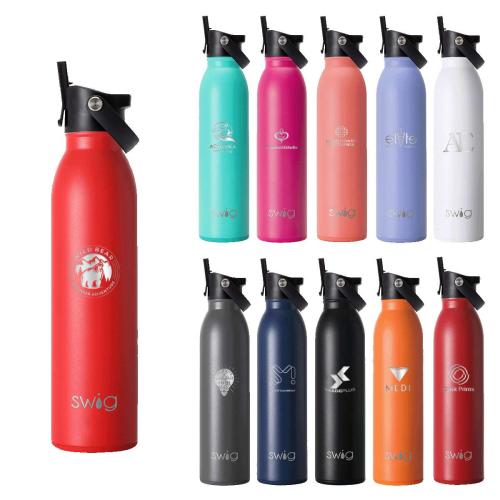 Drinkware - Sports Bottles - Swig® 20 oz. Matte Bottle with Flip and Sip Lid, Laser, Standard
