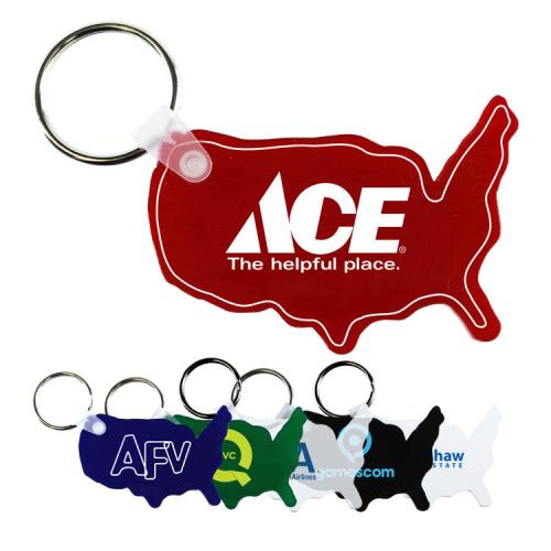 Auto & Tools - Keychains - USA-Shaped Fob