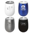 Halcyon&reg; 12 oz. Stainless Steel Wine Glass with Acrylic Lid, Laser, Premium