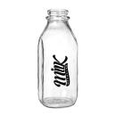 Milkmaid Crystal 1Qt Glass Bottle