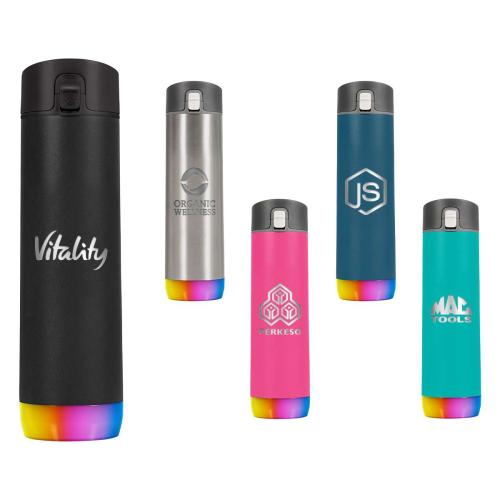 Drinkware - Sports Bottles - HidrateSpark® 21 oz. PRO with Chug Lid, Laser, Premium