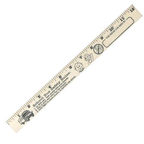 Auto & Tools - Rulers - EduBus Safety Natural Wood Ruler