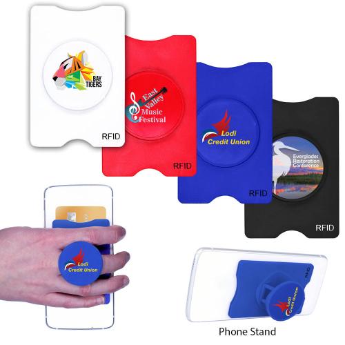 Technology - Phone Stands - RFID SafeGrip Phone Stand & Card Holder