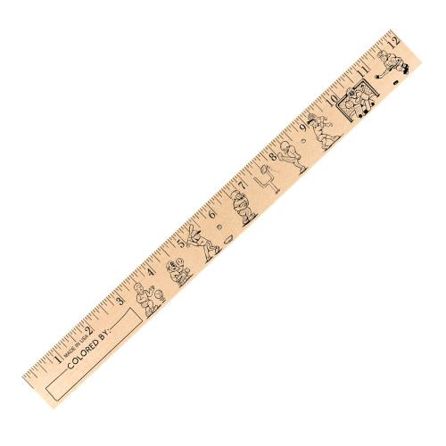 Auto & Tools - Rulers - SportsCraft Wood Ruler - Color & Play Edition