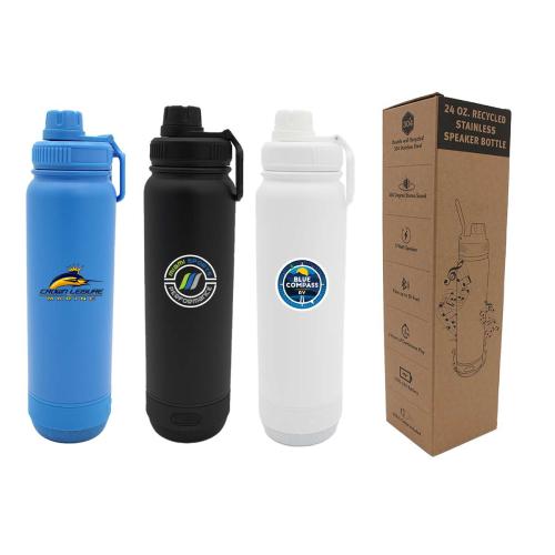 Drinkware - Sports Bottles - EcoTune 24oz Speaker Bottle