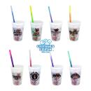Mood&trade; 17 oz. Rainbow Confetti Cup/Straw/Lid Set