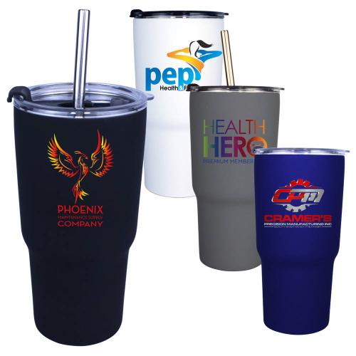 Occasions - Charity & Walk-a-Thons - Halcyon® 20 oz. Tumbler with Stainless Straw/Flip Top Lid, Full Color Digital