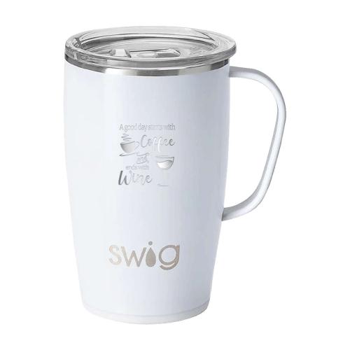 Drinkware - Mugs - Swig® 18 oz. Shimmer Insulated Mug, Laser, Standard