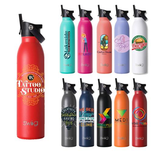 Drinkware - Sports Bottles - Swig® 20 oz. Matte Bottle with Flip and Sip Lid, Full Color Digital