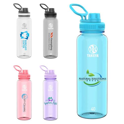 Drinkware - Sports Bottles - Takeya® 40 oz. Tritan Water Bottle with Spout Lid, Full Color Digital