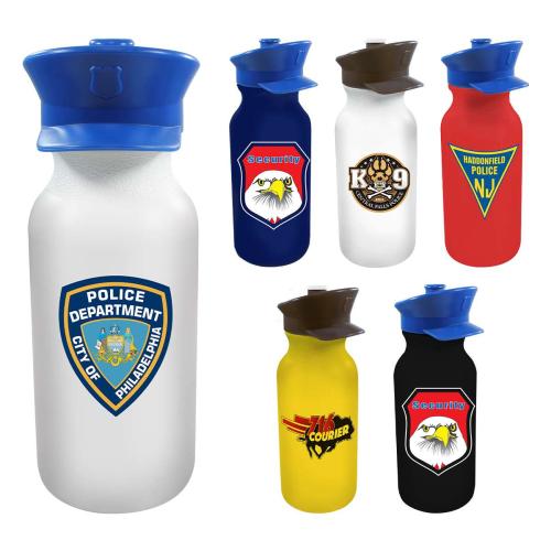 Drinkware - Sports Bottles - CycleShield 20oz Police Cap Sport Bottle