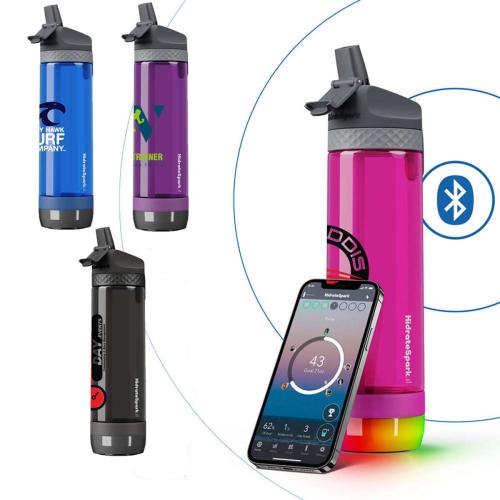 Drinkware - Sports Bottles - HidrateSpark® PRO 24 oz. Tritan with Straw Lid, Full Color Digital