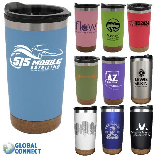 Drinkware - Tumblers - Halcyon® 20 oz. Cork Bottom Tumbler - Global Connect