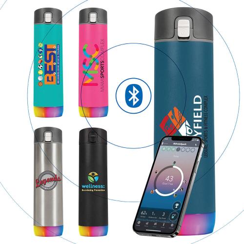 Drinkware - Sports Bottles - HidrateSpark® 21 oz. PRO with Chug Lid, Full Color Digital