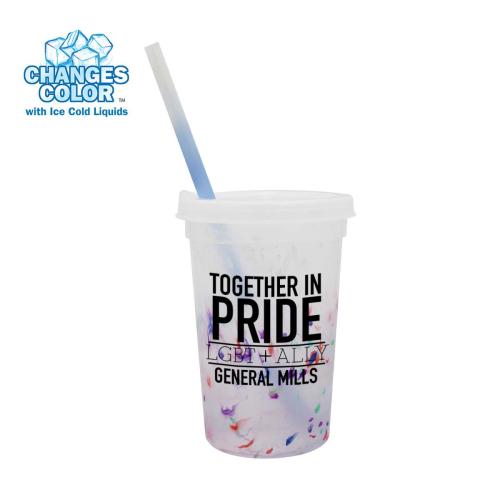 Drinkware - Color Changing - RainbowMystic 22oz Color-Changing Confetti Cup